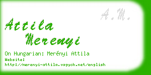 attila merenyi business card