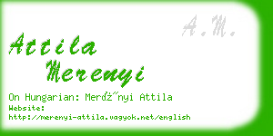 attila merenyi business card
